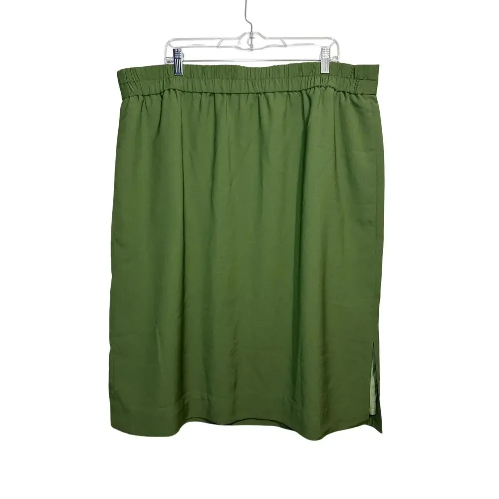 J Crew green professional skirt womens 2X classic business old money corpcore